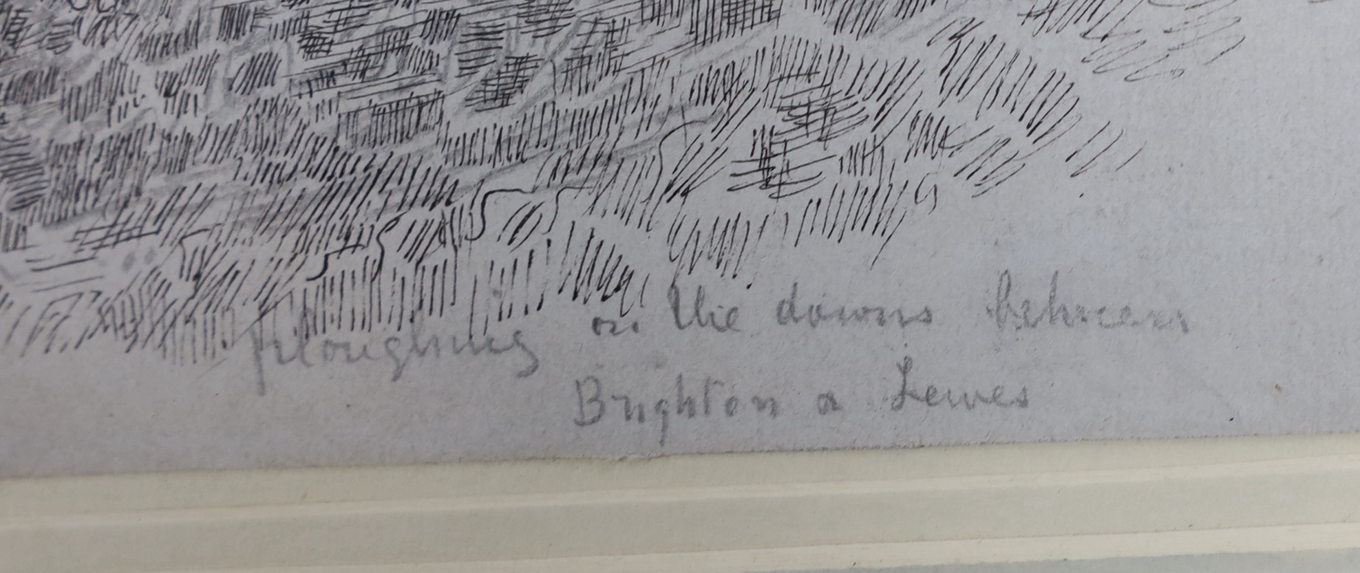 Albert Goodwin RWS (1845–1932), etching, Ploughing, Brighton, Lewes, inscribed in pencil, provenance verso, 9 x 15cm